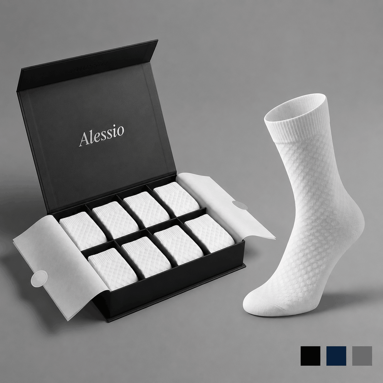 CALCETINES PREMIUM DE BAMBÚ MARCA ALESSIO (PACK DE 4 PARES)