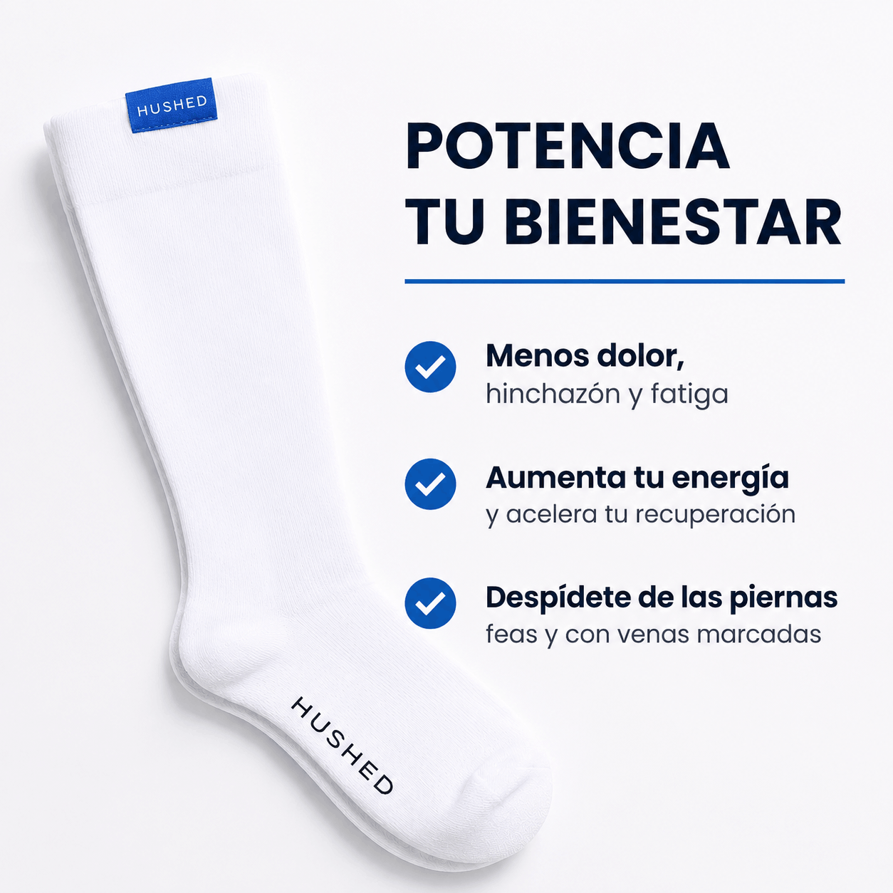Medias de Compresión de eucalipto marca Hushed (1 PAR)